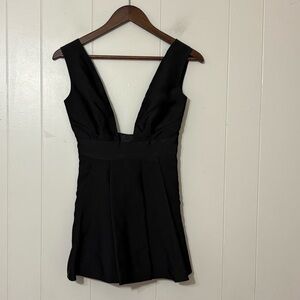 KateSpade Marilyn Dress Black Plunge Bow Back Mini Size 00 NWT Cocktail Party